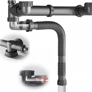 Flexible Pipe Kit for Double Kitchen Sink